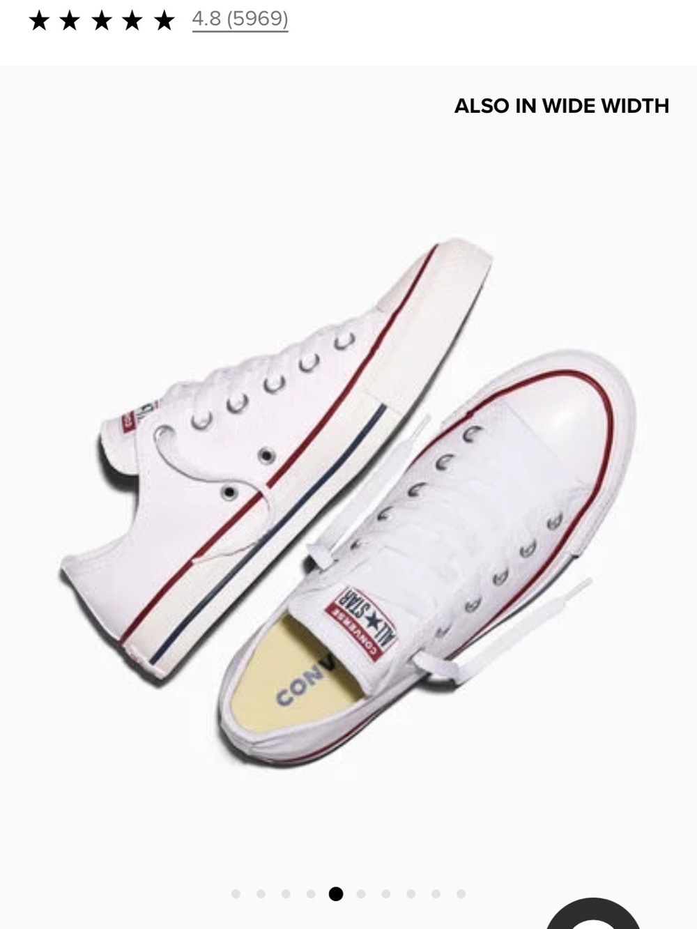 Converse Chuck Taylor All Star CanvasWhite Low Top Sneakers
